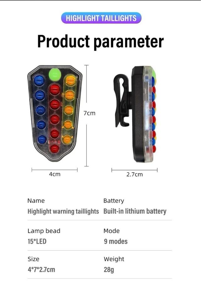 Luz Led Trasera Bicicleta