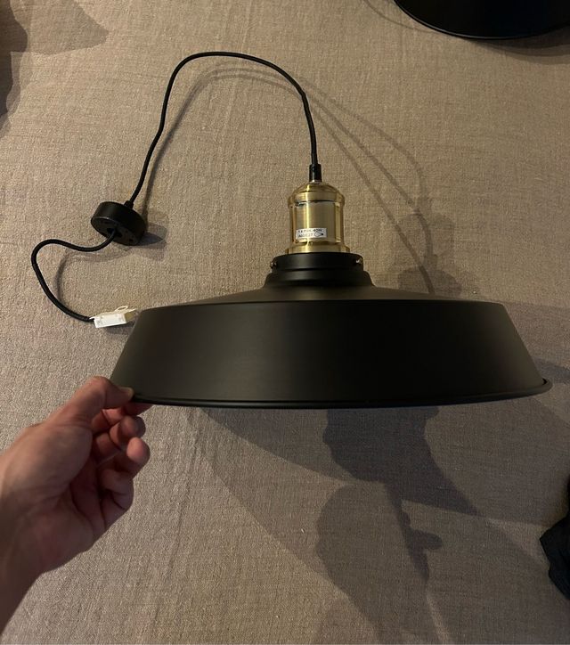 lampara estilo industrial negro