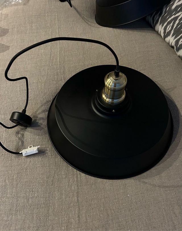 lampara estilo industrial negro