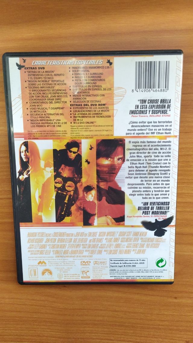 MISIÓN IMPOSIBLE 2 DVD