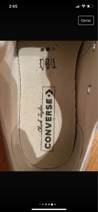 Converse grises talla 38