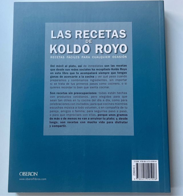 Libro “Las recetas de Koldo Royo”