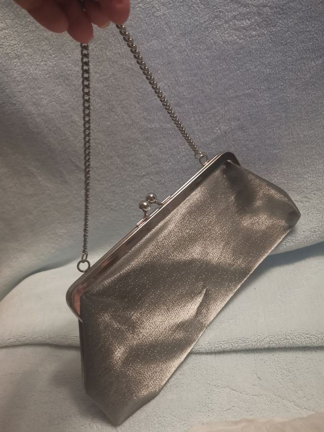 bolsito gris con micro brillo