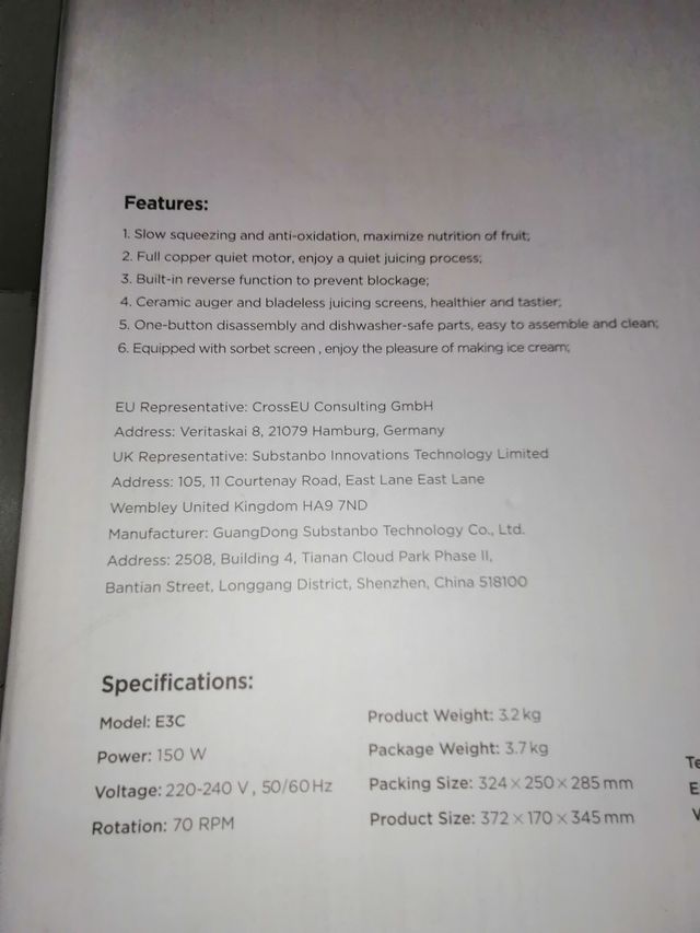 Estrattore succo Chymoys CalmDo E3C