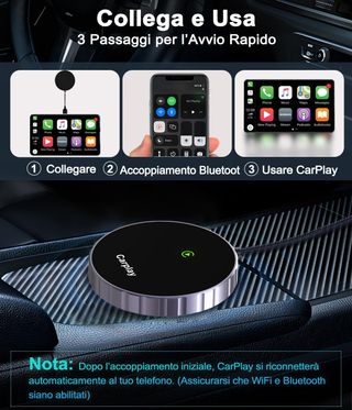 Adaptador CarPlay inalámbrico para coche