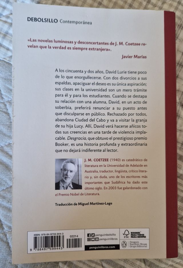 Desgracia J. M. Coetzee