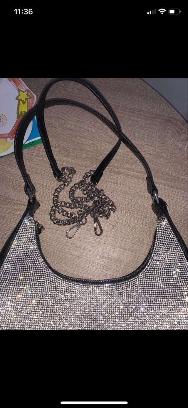 borsetta hobo brillantini