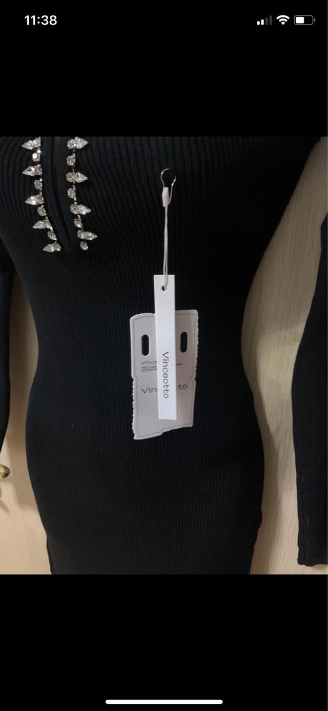 vestito viscosa brillantini