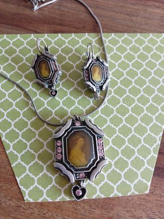 Set collar + pendientes vintage 