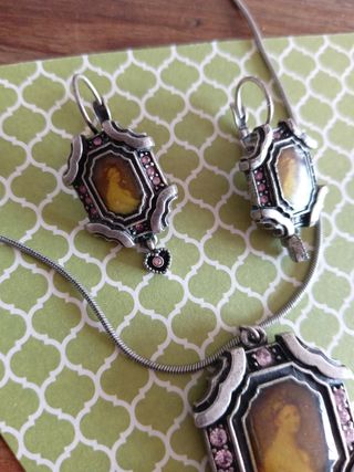 Set collar + pendientes vintage 