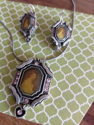 Set collar + pendientes vintage 