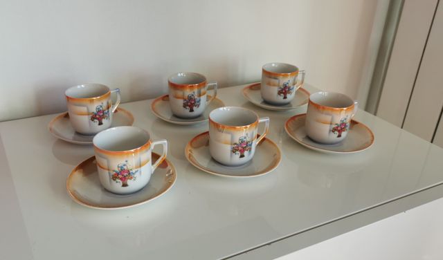 JUEGO DE CAFE Y SEIS TAZAS - ART DECO