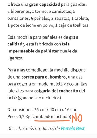 Mochila maternidad gris y rosa