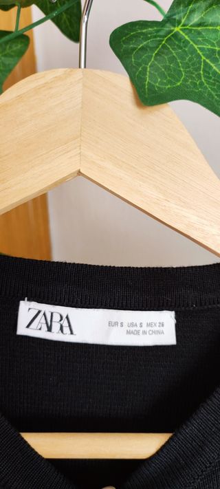 Blusa nerga, mujer , zara