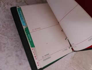 Vintage agenda de piel año 1975 Leader