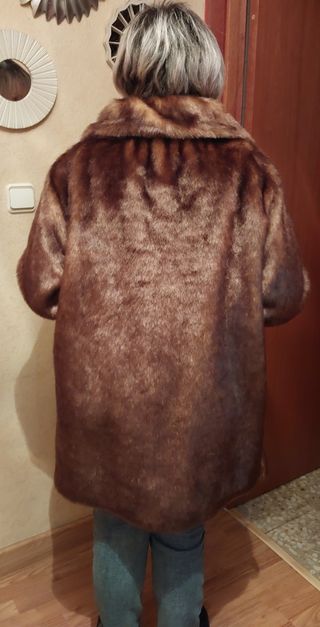 Abrigo señora imitación visón 
