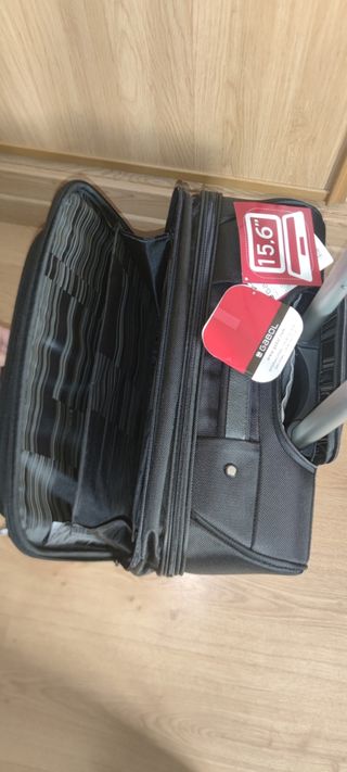 Maletín mochila negro de poliéster 