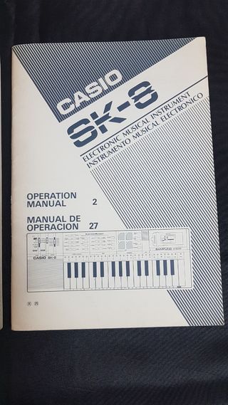 Manuale originale Casio sk8 sk-8