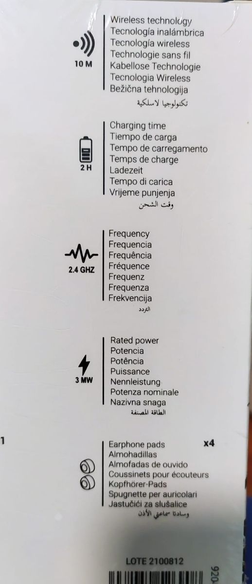 Auriculares inhalambricos