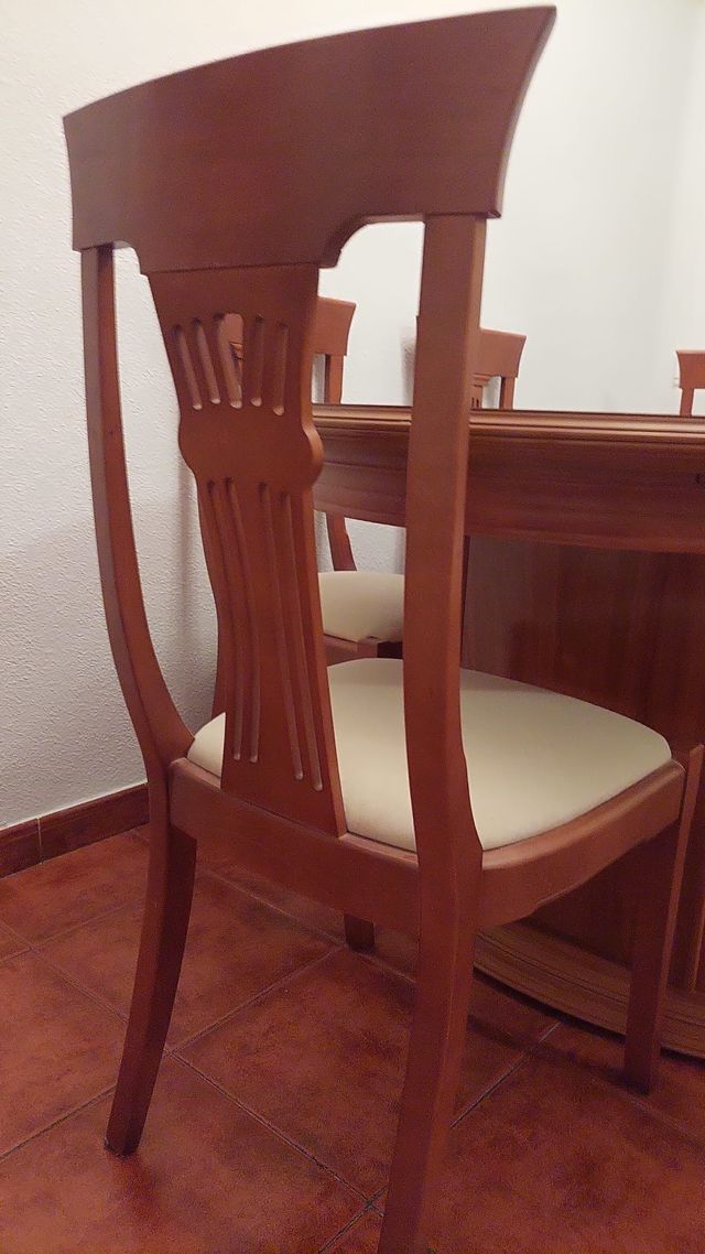 Mesa comedor madera con 6 sillas