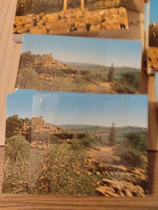 Lotto cartoline templi Agrigento . Vintage