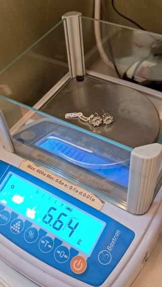 Pendientes Oro 18K Blanco con Diamantes