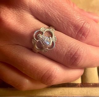 Anillo de Plarta Virgen de Rocio hombre