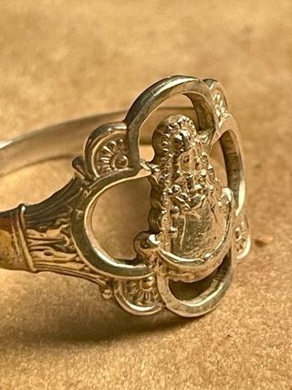 Anillo de Plarta Virgen de Rocio hombre