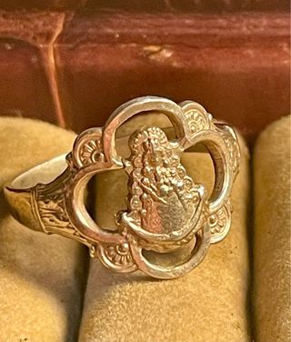 Anillo de Plarta Virgen de Rocio hombre