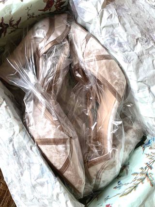 Zapato de novia terciopelo