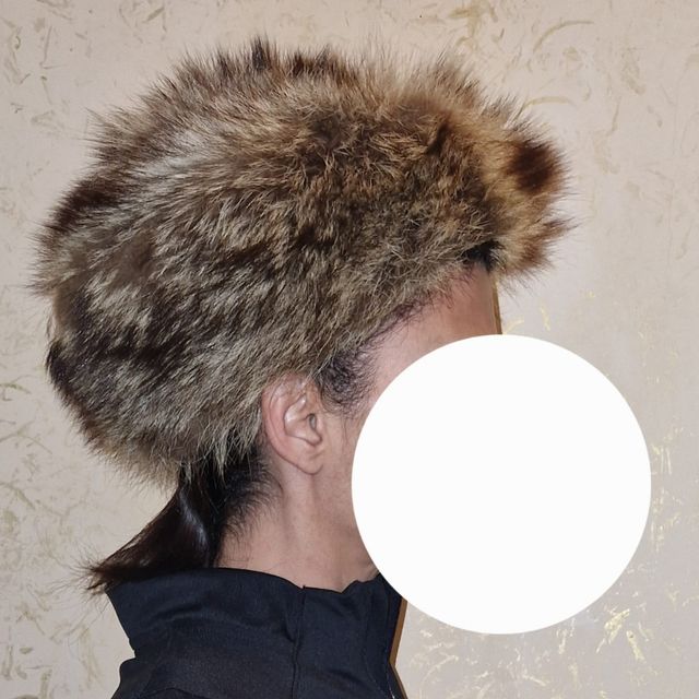 Cappello vintage in pelliccia marmotta