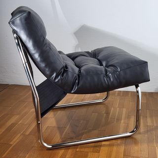 Poltrona DESIGN vintage anni 70’ pelle nera