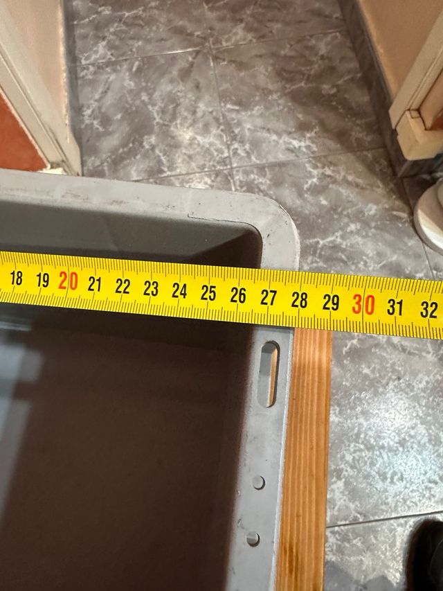 caja de plastico sin tapa, encajable ext 30x38x23h