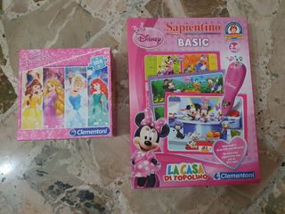 Set 4 Giochi per bambini. 3 Puzzle e 1 Sapientino.