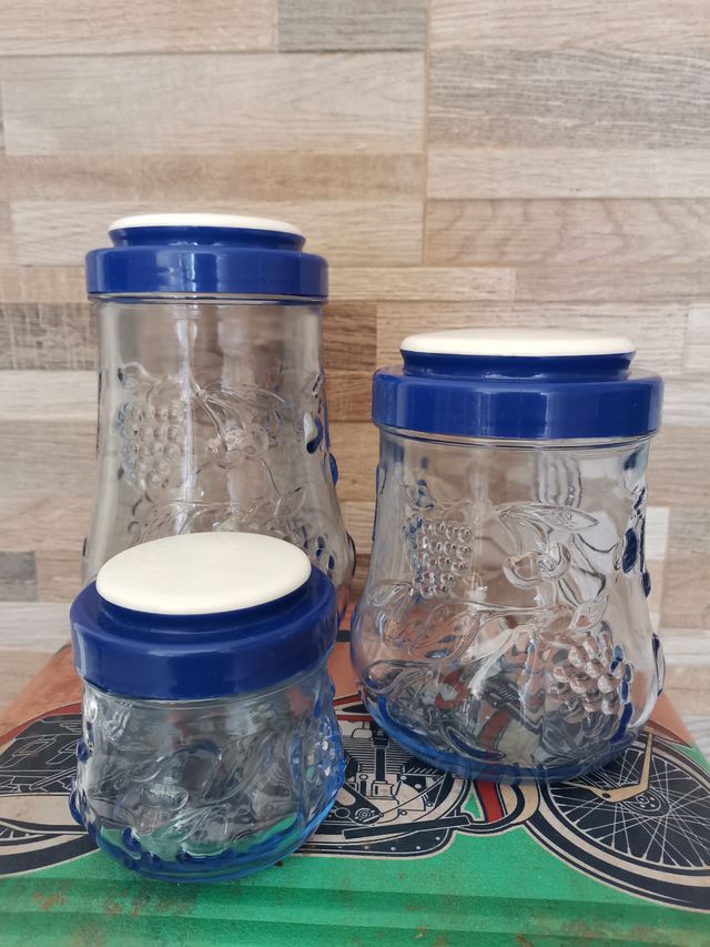 Tris contenitori barattoli cucina sale caffè zucch