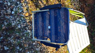 Silla baja de playa y mesa plegable