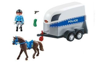 Remolque caballo policía Playmobil
