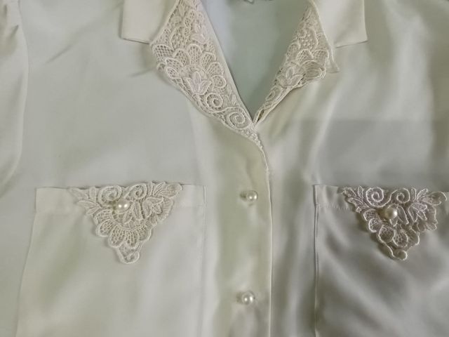 Camicia donna in raso e macramé 