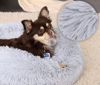 🟩 CAMA MASCOTA REDONDA DE PELO NUEVO