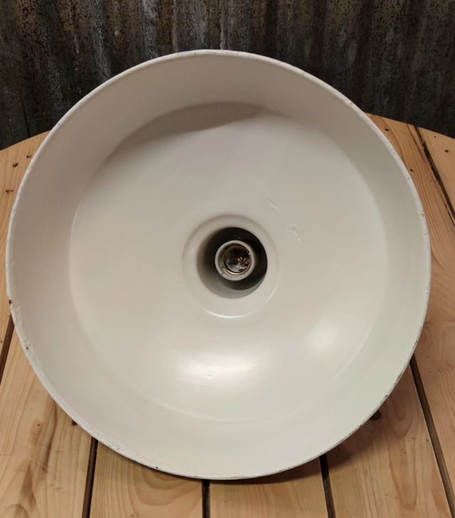 Candeeiro vintage industrial em esmalte preto