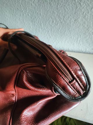 Maleta / bolsa de viaje grande cuero Nobuck