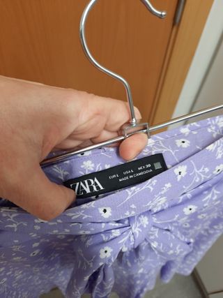 Falda pantalón lila Zara nueva 