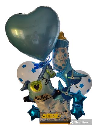 Tarta de pañales baby shower  Bouquet/arco globos