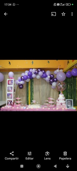 Tarta de pañales baby shower  Bouquet/arco globos