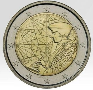 Moneda 2 euros Italia 2022 erasmus sc