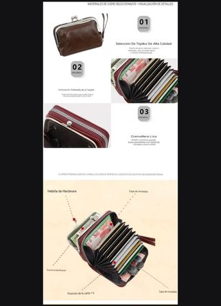 Cartera monedas para mujer