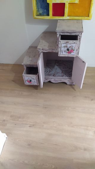 Cajonera madera  recibidor auxiliar mod.escalera