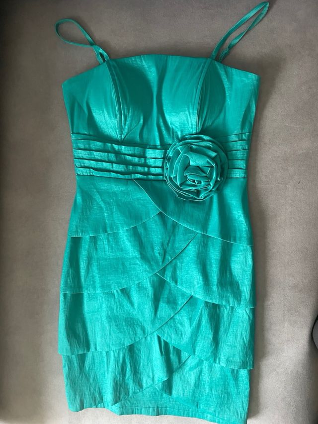 Vestido fiesta turquesa