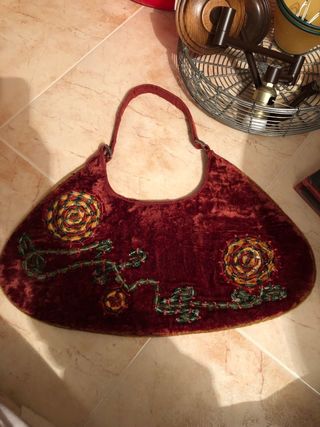 bolso terciopelo vintage años 90