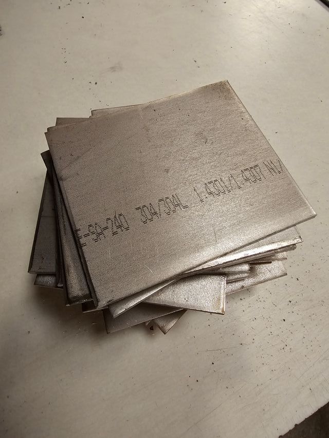 Paquete 100 recortes INOX de 10x11,5cm en 4mm